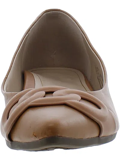 Vionic Arielle Womens Leather Slip On Ballet Flats In Multi