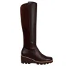 Vionic Ashland Knee High Wedge Boot Chol Ganache J0749m1201 Women's In Brown