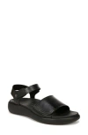 Vionic Awaken Womens Leather Adjustable Slingback Sandals In Black