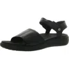 Vionic Awaken Womens Leather Adjustable Slingback Sandals In Black