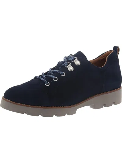 Vionic Ballari Womens Suede Lace-up Oxfords In Blue