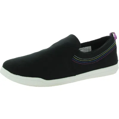 Vionic Beach Marshall Womens Canvas Laceless Slip-on Sneakers In Black