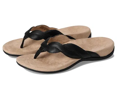 Vionic Bella Braid Thong Sandals In Black