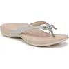 Vionic Bella Ii Flip Flop In Sparkly Silver