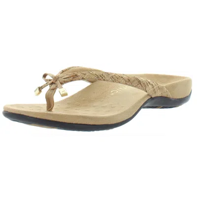 Vionic Bella Ii Womens Bow Orthaheel Slide Sandals In Multi