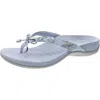Vionic Bella Ii Womens Patent Flip-flops In Blue