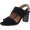 Vionic Bianca Womens Suede Ankle Strap Block Heels In Black
