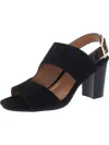 Vionic Bianca Womens Suede Ankle Strap Block Heels In Black