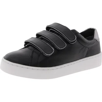 Vionic Bobbi Womens Adjustable Leather Slip-on Sneakers In Black
