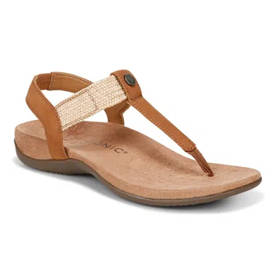 Vionic Brea Toe Post Slingback Sandal In Brown