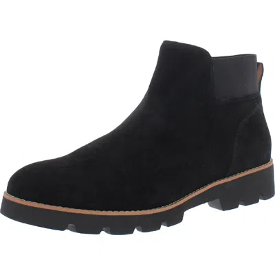 Vionic Brionie Womens Suede Chelsea Boots In Black