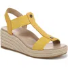 Vionic Calera Espadrille Wedge Sandal In Butter Yellow