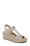 Vionic Calera Womens Leather Slingback Wedge Sandals In Cream