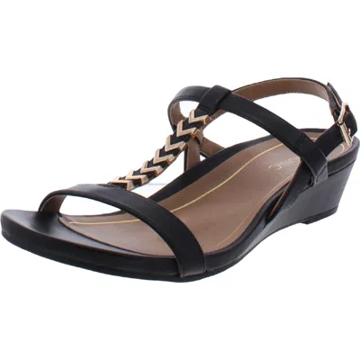 Vionic Cali Womens Patent Slip On Slingbacks In Black