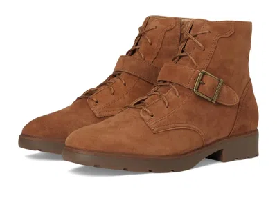 Vionic Catina J6452l3200 Boots Women's Tan Suede Round Toe Ankle Zogg3715 In Burgundy