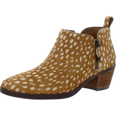 Vionic Cecily Womens Calf Hair Ankle Boots In Multi