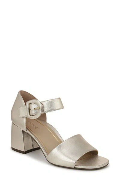 Vionic Chardonnay Block Heel Sandal In Gold