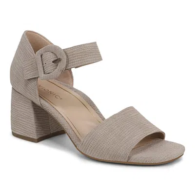 Vionic Chardonnay Heeled Sandal In Gray