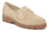Vionic Cheryl Ii Loafers Womens Beige Suede Leather Slip On Shoes Gal1374 In Neutral
