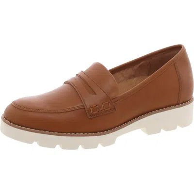 Vionic Cheryl Ii Womens Leather Slip-on Loafers In Tan
