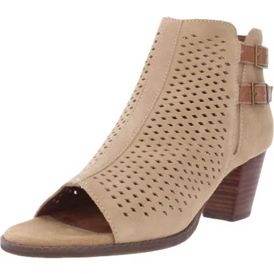 Vionic Chryssa Womens Suede Ankle Ankle Boots In Brown