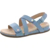 Vionic Cypress Womens Adjustable Leather Strappy Sandals In Vintage Blue Haze