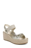Vionic Darla Espadrille Platform Slide Sandal In Gold