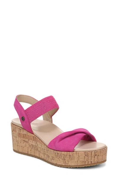 Vionic Darla Espadrille Platform Slide Sandal In Pink