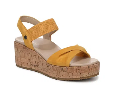 Vionic Darla Espadrille Platform Slide Sandal In Brown