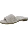 Vionic Demi Womens Faux Fur Peep-toe Slide Sandals In Multi