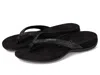 Vionic Dillon Shine Toe Post Sandal In Black