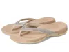 Vionic Dillon Shine Toe Post Sandal In Silver