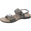 Vionic Dupre Womens Leather Embellished Slingback Sandals In Black