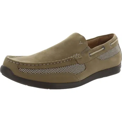 Vionic Earl Mens Suede Slip On Moccasins In Brown