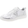 Vionic Elise Womens Leather Lifestyle Casual And Fashion Sneakers In Silver