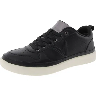 Vionic Elise Womens Lightweight Faux Leather Casual And Fashion Sneakers In Black