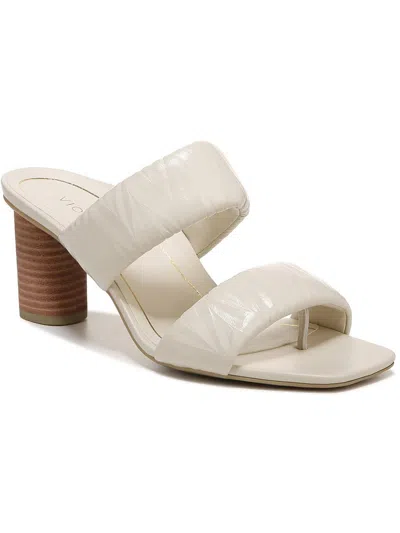 Vionic Emaline Womens Leather Slip On Heels In White