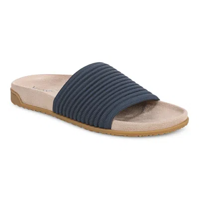 Vionic Evie Knit Slide Sandal In Blue