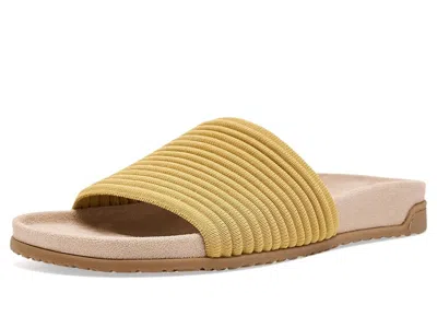 Vionic Evie Knit Slide Sandals Women's Sandals Dijon Knit: 10 M In Yellow