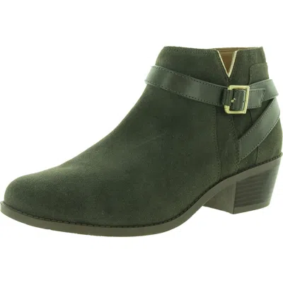 Vionic Finn Womens Zipper Block Heel Ankle Boots In Multi