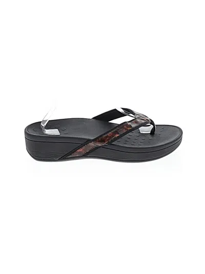Pre-owned Vionic Flip Flops In Black