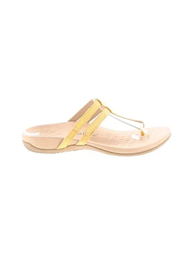 Pre-owned Vionic Flip Flops In Gold