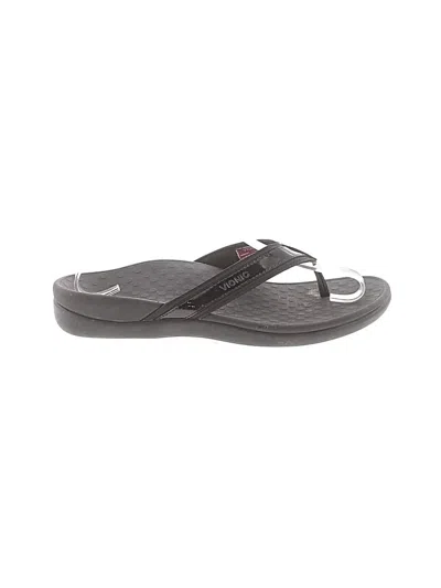 Pre-owned Vionic Flip Flops In Gray