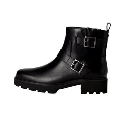 Vionic Folsom Booties Black Leather J0744l3002 Women's