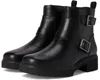 Vionic Folsom Booties Women's Black Leather Side-zipper Ankle Boots Zap53 In Black
