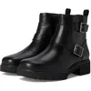 Vionic Folsom Booties Women's Black Leather Side-zipper Ankle Boots Zap53 In Black