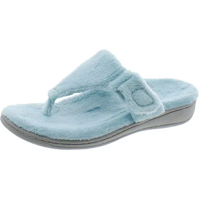 Vionic Forever Womens Terry Cloth Flip-flop T-strap Sandals In Multi
