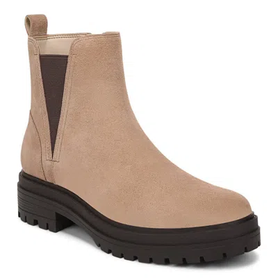 Vionic Georgina Short Boot In Desert Sand Brown Suede