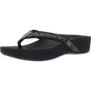 Vionic High Tide Womens Leather Wedge Thong Sandals In Multi