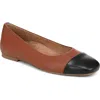 Vionic Hollen Cap Toe Ballet Flat In Brown